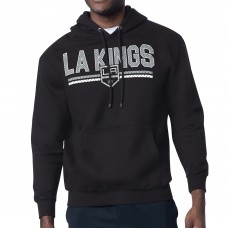 Los Angeles Kings Starter Black Mesh Look Team Name Logo Tri-Blend Pullover Hoodie