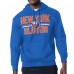 New York Islanders Starter Royal Mesh Look Team Name Logo Tri-Blend Pullover Hoodie