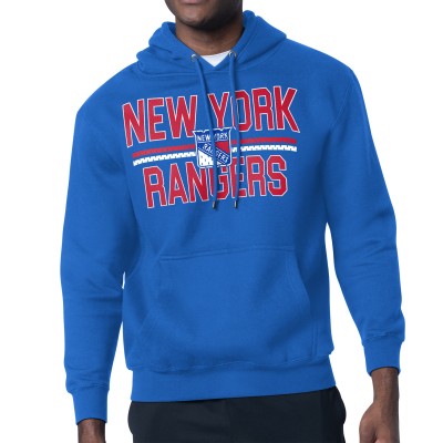 Толстовка New York Rangers Starter Blue Mesh Look Team Name Logo Tri-Blend