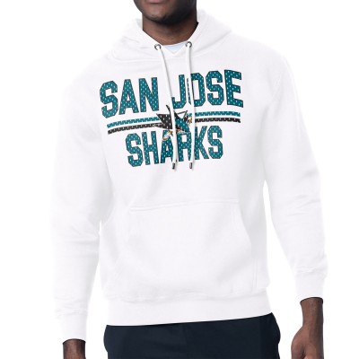 Толстовка San Jose Sharks Starter White Mesh Look Team Name Logo Tri-Blend