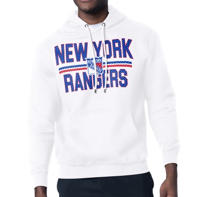Толстовка New York Rangers Starter White Mesh Look Team Name Logo Tri-Blend