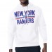 Толстовка New York Rangers Starter White Mesh Look Team Name Logo Tri-Blend