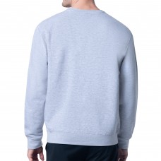 Calgary Flames Starter Heather Gray Mesh Look Team Name Logo Pullover Sweatshirt
