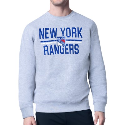 Кофта New York Rangers Starter Heather Gray Mesh Look Team Name Logo
