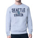 Seattle Kraken Starter Heather Gray Mesh Look Team Name Logo Pullover Sweatshirt