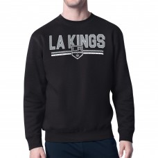 Los Angeles Kings Starter Black Mesh Look Team Name Logo Pullover Sweatshirt