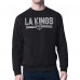 Los Angeles Kings Starter Black Mesh Look Team Name Logo Pullover Sweatshirt