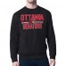 Ottawa Senators Starter Black Mesh Look Team Name Logo Pullover Sweatshirt