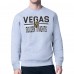 Vegas Golden Knights Starter Heather Gray Mesh Look Team Name Logo Pullover Sweatshirt