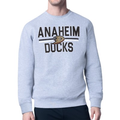 Кофта Anaheim Ducks Starter Heather Gray Mesh Look Team Name Logo