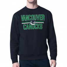 Vancouver Canucks Starter Navy Mesh Look Team Name Logo Pullover Sweatshirt
