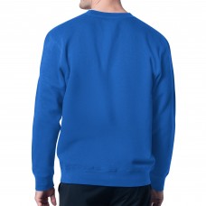 Buffalo Sabres Starter Blue Mesh Look Team Name Logo Pullover Sweatshirt