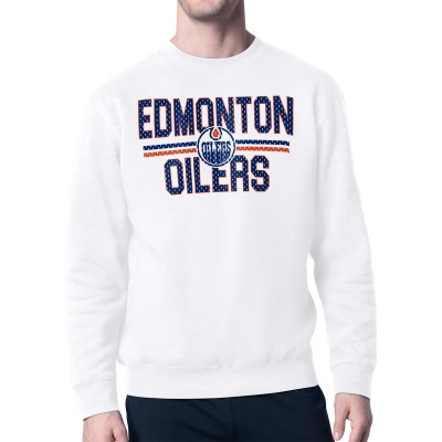 Кофта Edmonton Oilers Starter White Mesh Look Team Name Logo