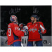 Фото с автографом Alexander Ovechkin & Charlie Lindgren Washington Capitals Fanatics Authentic 16 x 20 Red Jersey Celebration