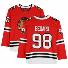 Игровая джерси Connor Bedard Chicago Blackhawks Autographed Fanatics Authentic Red Fanatics Breakaway