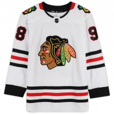 Игровая джерси Connor Bedard Chicago Blackhawks Autographed Fanatics Authentic White adidas Authentic