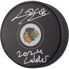 Шайба Connor Bedard Chicago Blackhawks Autographed Fanatics Authentic with 2024 Calder Inscription