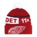 Шапка с помпоном Detroit Red Wings Starter Chyron Commemorative Cuffed Knit - Red Шапка с помпоном Detroit Red Wings Starter Chyron Commemorative Cuffed Knit - Red