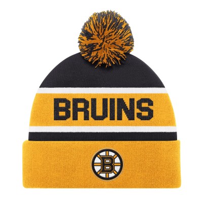 Шапка с помпоном Boston Bruins Starter Gold Cuffed Knit