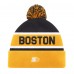Шапка с помпоном Boston Bruins Starter Gold Cuffed Knit