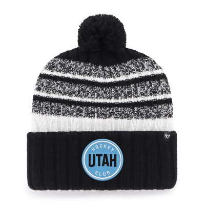 Шапка с помпоном Utah Hockey Club 47 Black Tavern Cuffed Knit