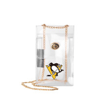 Сумка через плечо Logo Brands Pittsburgh Penguins Clear Essential Purse Сумка через плечо Logo Brands Pittsburgh Penguins Clear Essential Purse