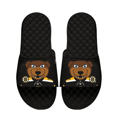 Youth Boston Bruins ISlide Black Team Mascot Slide Sandals