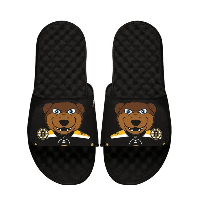 Unisex Boston Bruins ISlide Black Team Mascot Slide Sandals