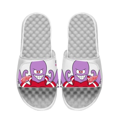 Detroit Red Wings ISlide Unisex Team Mascot Slide Sandals- White