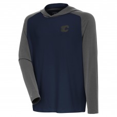 Calgary Flames Antigua Navy Tonal Intrepid Pullover Hoodie