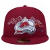 Бейсболка Colorado Avalanche New Era Burgundy State Stitch 59FIFTY
