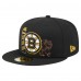 Бейсболка Boston Bruins New Era Black State Stitch 59FIFTY