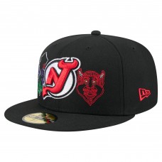 Бейсболка New Jersey Devils New Era Black State Stitch 59FIFTY