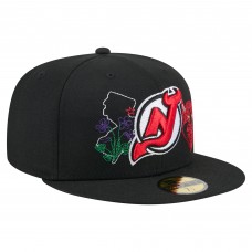 Бейсболка New Jersey Devils New Era Black State Stitch 59FIFTY