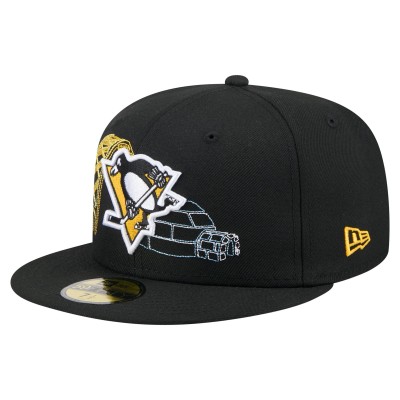 Бейсболка Pittsburgh Penguins New Era Black State Stitch 59FIFTY