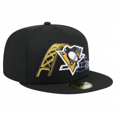 Бейсболка Pittsburgh Penguins New Era Black State Stitch 59FIFTY