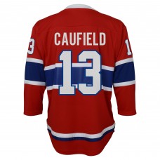 Подростковая Montreal Canadiens Cole Caufield Red Home Replica Player Jersey Подростковая Montreal Canadiens Cole Caufield Red Home Replica Player Jersey