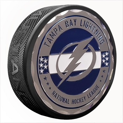 Tampa Bay Lightning Stars and Stripes Medallion Puck