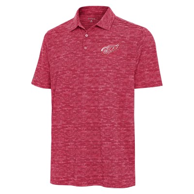 Поло Mens Detroit Red Wings Antigua Static - Heather Red