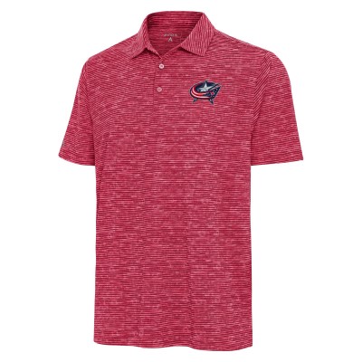 Поло Mens Columbus Blue Jackets Antigua Static - Heather Red
