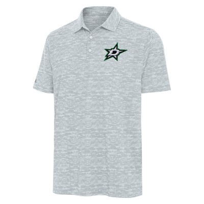 Mens Dallas Stars Antigua Static Polo - Heather Gray