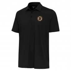 Boston Bruins Antigua Black Whirl Polo