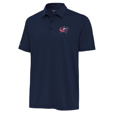 Mens Columbus Blue Jackets Antigua Whirl Polo - Navy