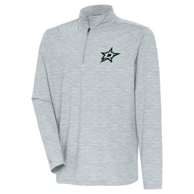 Кофта на короткой молнии Mens Dallas Stars Antigua Determined - Heather Gray