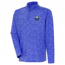 Buffalo Sabres Antigua Heather Royal Determined Quarter-Zip Sweatshirt