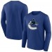 Vancouver Canucks Blue Primary Logo Long Sleeve T-Shirt