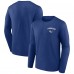 Vancouver Canucks Blue Team Lockup Long Sleeve T-Shirt