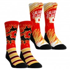 Unisex Calgary Flames Rock Em Socks Ice Breaker Two-Pack Crew Socks Set