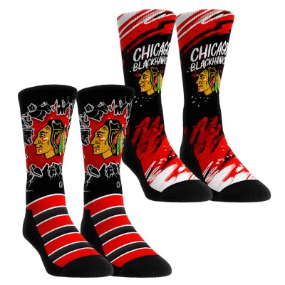 Две пары носков Unisex Chicago Blackhawks Rock Em Socks Ice Breaker