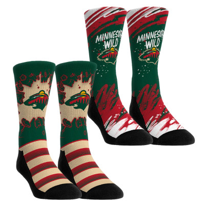 Две пары носков Unisex Minnesota Wild Rock Em Socks Ice Breaker
